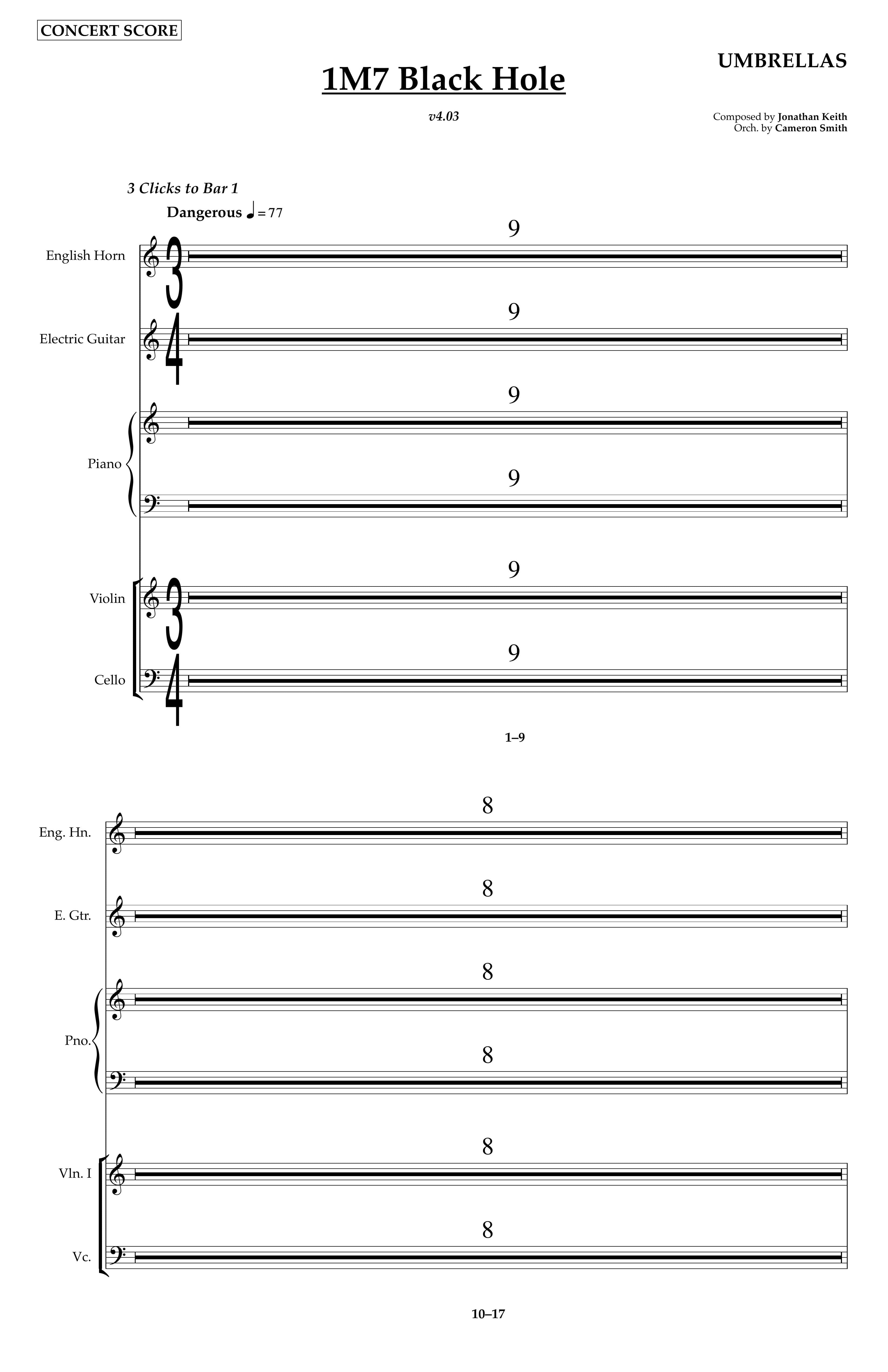 The Umbrella: Black Hole — Score