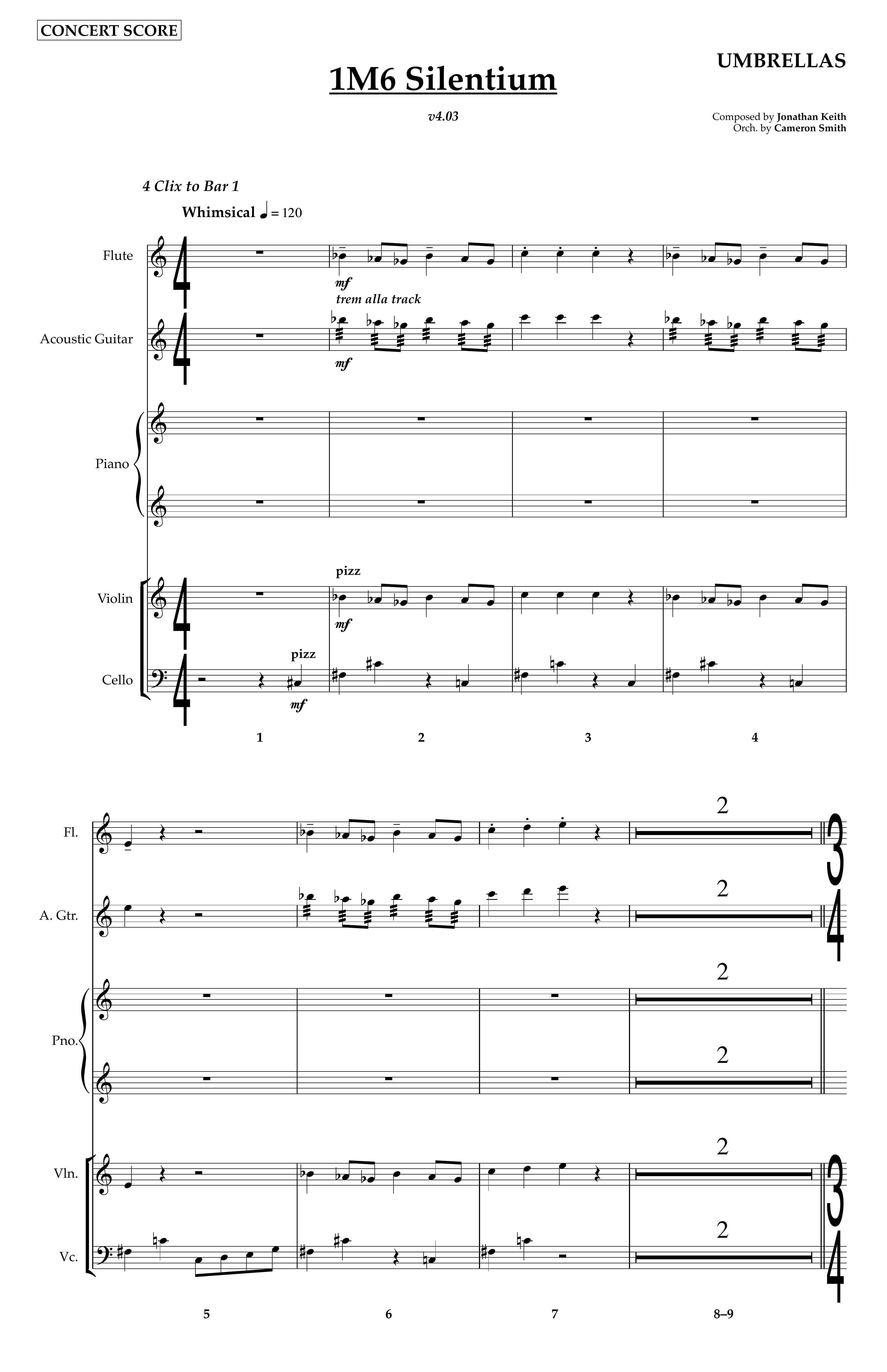 The Umbrella: Silentium — Score